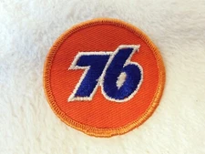 ⛽ Vintage Union 76 Gasoline Patch ~ 3" Embroidered Orange Blue Logo