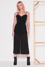 The Fifth Label Black Jumpsuit Window Sleeveless Romper Size Small