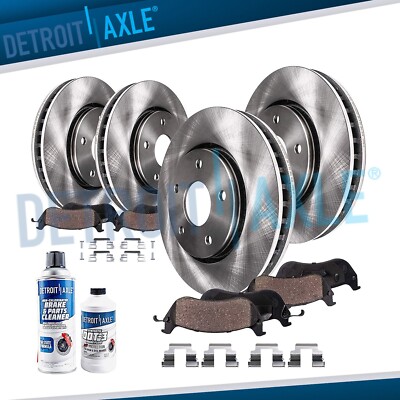 Front & Rear Rotors Ceramic Brake Pads Kit for Land Rover LR3 Range Rover Sport