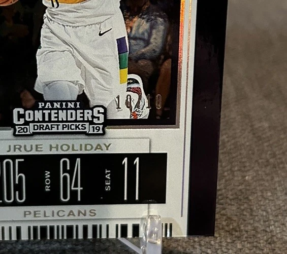 2019 Contenders Draft Picks Jrue Holiday Playoff Ticket /18 - Image 3 of 3