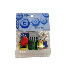 Dress it Up New Pack of 9 Buttons Pencil Box  Sewing Notions #324