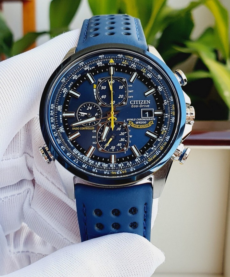Citizen Blue Angels World Chronograph Eco Drive Men's Watch AT8020-03L