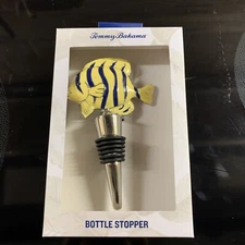 Tommy Bahama Fish Bottle Stopper Metal