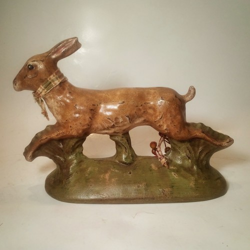 Vintage CHALKWARE Bunny Rabbit Statue Figurine Folk Art | eBay