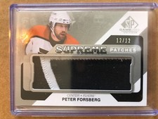 2014-15 SP Game-Used Peter Forsberg Supreme Patches #12/12