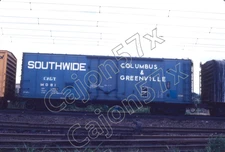 Original slide- CAGY Columbus & Greenville Rwy 40' Boxcar #14081 In 8/77