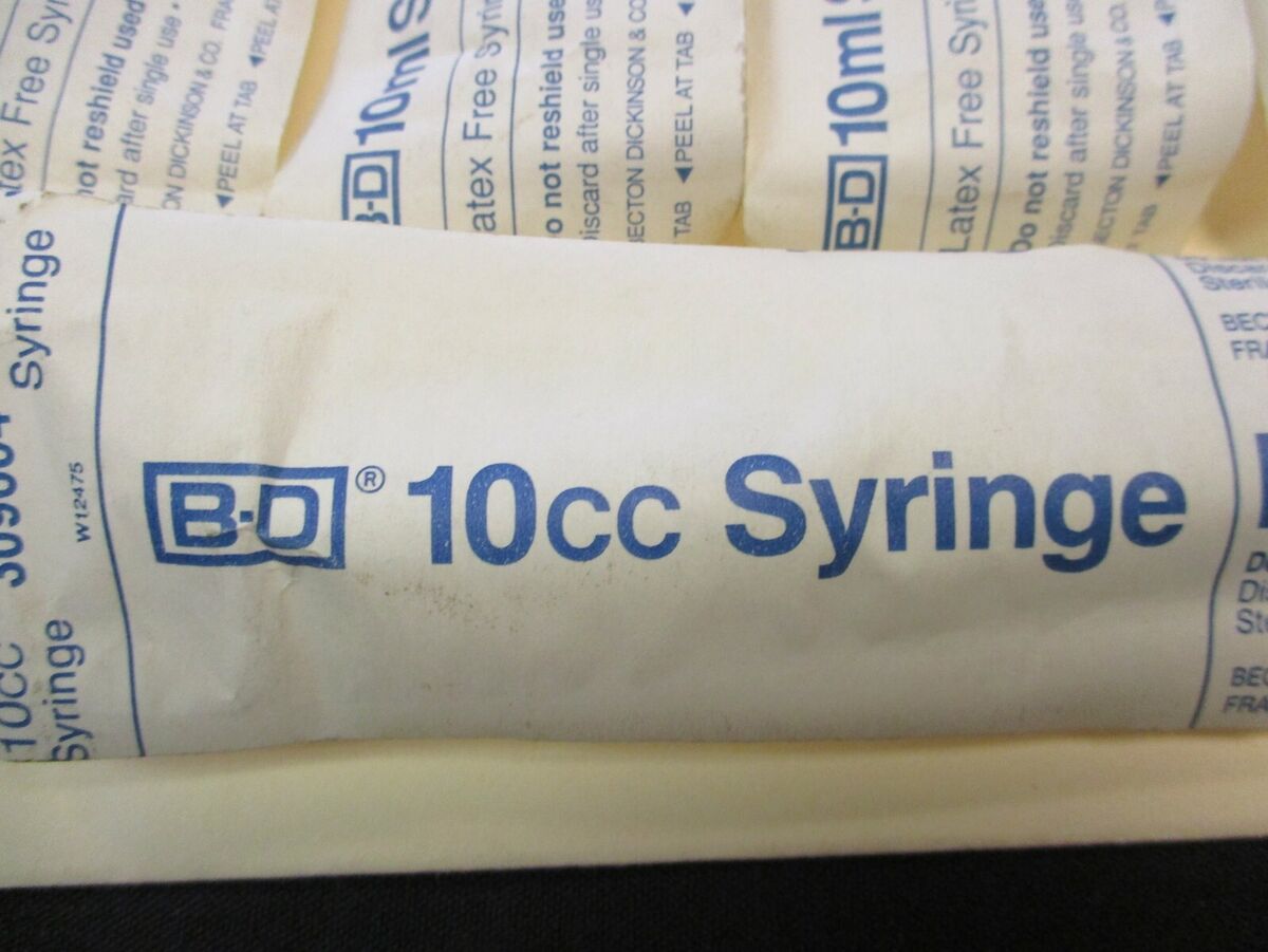 Luer-Lok B-D 309604 10ML/10CC SYRINGE - New LOT OF 7 | eBay Luer-Lok B-D 309604 10ML/10CC SYRINGE - New LOT OF 7 | eBay
