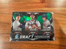 2019 Bowman Chrome Draft Progression Green Refractor /99 Shea Langeliers Waters+