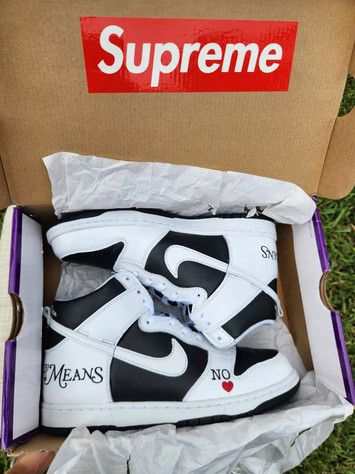 Taille 9   Nike Supreme x Dunk SB High By Any Means   Stormtrooper