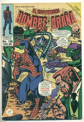 El Asombroso HOMBRE ARAÑA #166 La Locura está en la Mente, Spider-Man Comic 1983