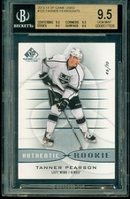 BGS 9.5 2013 14 SP GAME USED #123 TANNER PEARSON RC /70 GEM MINT TRUE ROOKIE