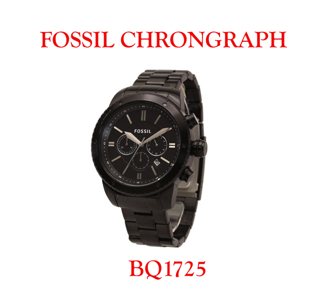 Fossil Chronograph Solid Stainless Steel BQ1050 with Box Papers