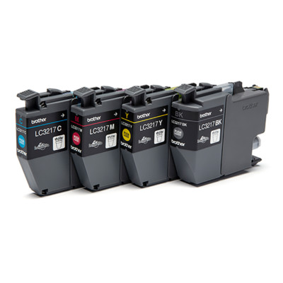 Brother original Tinten Patronen LC-3217 Schwarz, Cyan, Gelb, Magenta oder Set