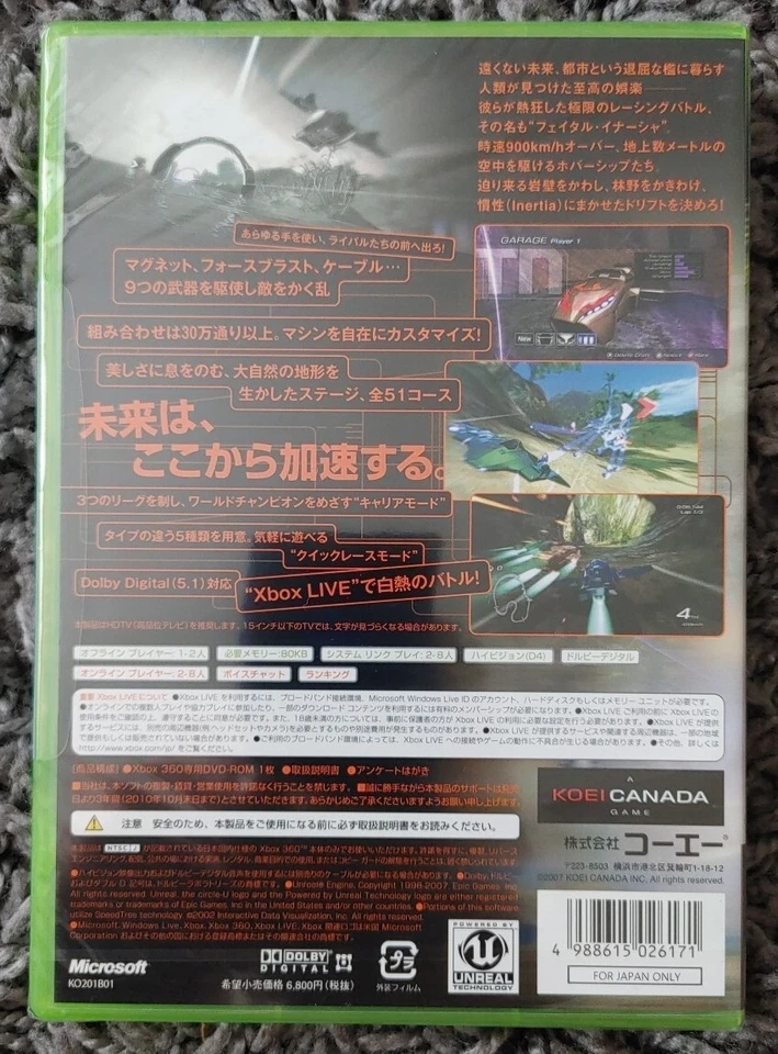 Brand New Sealed Fatal Inertia Japanese Xbox 360 - Image 2 of 4