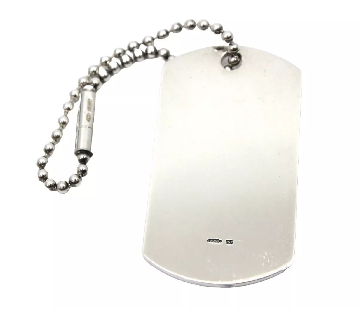 Porte clés GUCCI Dog Tag Argent 925 Charm Logo Longucm Homme Femme Accessoires