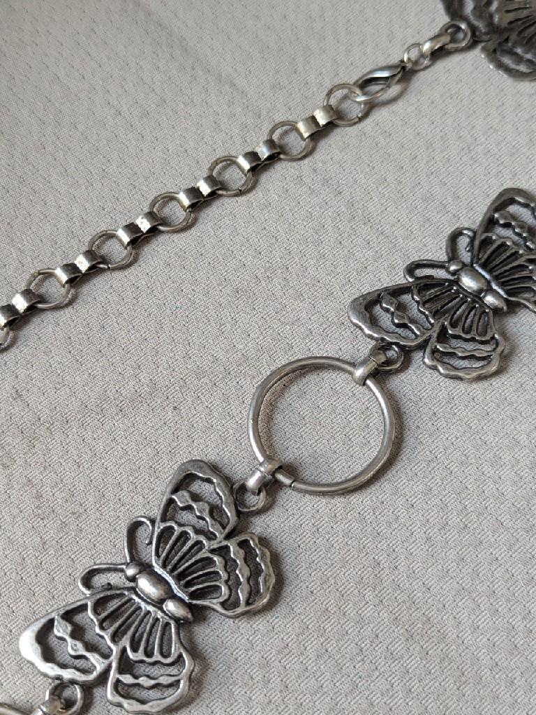 archive D.I.A butterfly chain belt y2k