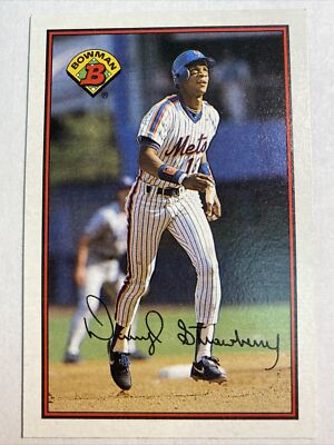 1989 BOWMAN #387 Darryl Strawberry New York Mets CRISP & STRAIGHT  HOT CARD 