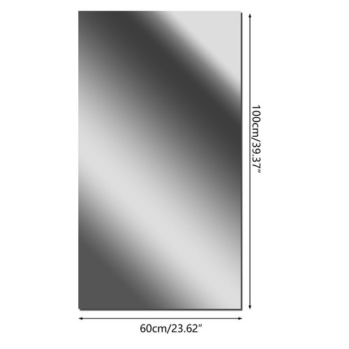 60x100cm Flexible Mirror Sheet Roll Self Adhesive Wall Sticker Crafts Bathroom - Picture 10 of 10