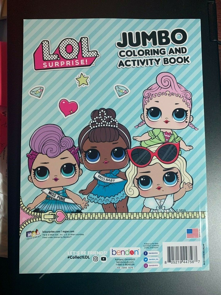 LOL SURPRISE! JUMBO COLORING & ACTIVITY BOOK "GLITZ AND GLAMOUR" NEW