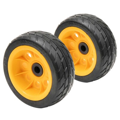 Rock N Roller RWHLO8X3 Ground Glider Wheels 8'' x 3'' No-Flat (2-Pack)