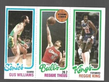 B 1980-81 Topps Basketball Gus Williams Reggie Theus Reggie King 233-41-128 NRMT