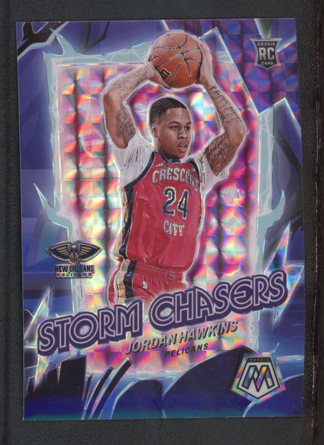 2023-24 JORDAN HAWKINS PANINI MOSAIC STORM CHASERS ROOKIE RC #15