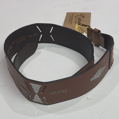 Cuirum Barcelona Spain 100% Leather Designer Wide Belt Hand 