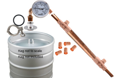 2'' Tri Clamp Beer Keg Copper Pot Still - DIY Kit - Vodka Rum Gin Spirit Maker