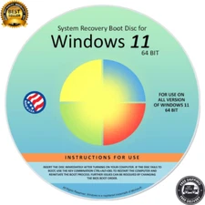 DVD Compatible with Windows 11 All Versions 64 bit. Recover,Restore, Repair Boot