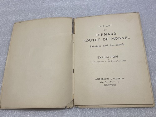 Vintage 1926 Bernard Boutet De Monvel Kunstausstellungsheft Anderson Gallery N.Y - Bild 3 von 11