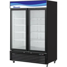 Blue Air BKGF49B-HC 54.38'' 49.0 Cu. Ft. 2 Section Black Glass Door Refrigerant
