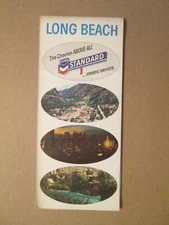 Chevron Standard Oil Map of Long Beach California 1966