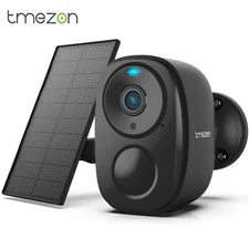 TMEZON Wireless Solar&Battery Security Camera System Outdoor WIFI CCTV 1296P