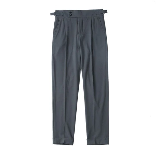 Fashion Trousers Men's Business High Waist Straight Pants Business Casual Formal - Bild 6 von 21