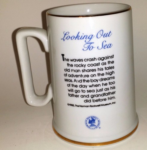 Two(2) Rare Norman Rockwell Coffee Mugs Cups 1985 - Picture 2 of 4