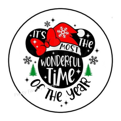 THE MOST WONDERFUL TIME OF THE YEAR ENVELOPE SEALS LABELS STICKERS PARTY FAVORS
