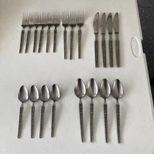 Huge lot of 21 United Silver Co Stainless Riviera Cordova flatware Unique 21 Pcs