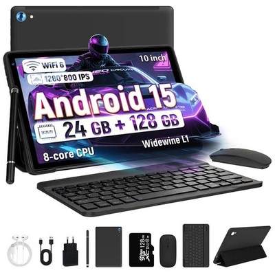 NEW 10.1 inch Android 15 Tablet Touchscreen Octa-Core 24GB RAM 128GB ROM WIFI 6