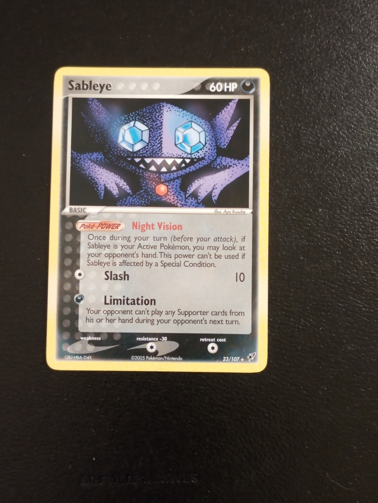  Pokémon Sableye 23/107 EX Deoxys 2005 Rare Non-Holo Vintage TCG Card