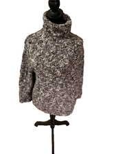  Other Stories Black Gray Oversized Wool Turtleneck Chunky Knit S/M