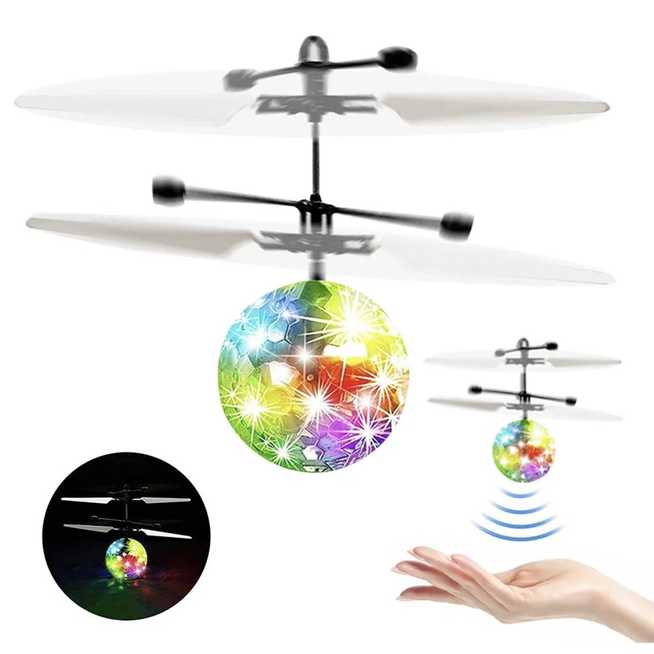 Rc Toy For Boys Girls Gifts Rechargeable Light Up Ball Drone