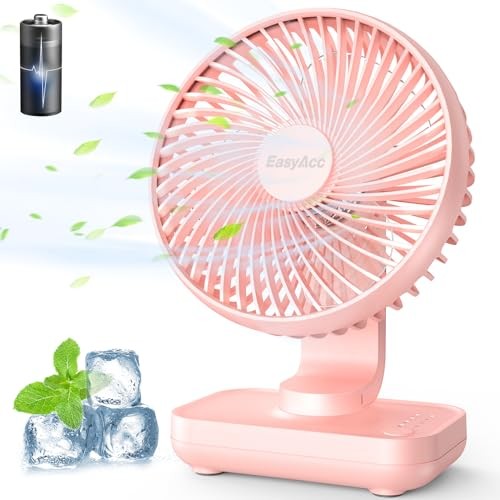 EasyAcc USB Desk Fan,4000 Capacity Battery [15H Max  Assorted colors 