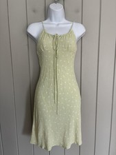 Rouje Paris Dorine Slip Dress 38 Mint Green Floral Mini Strappy