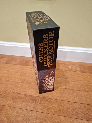 New Cardinal Games Traditions Chess Checkers & Tic Tac Toe Game Set - Picture 2 of 7