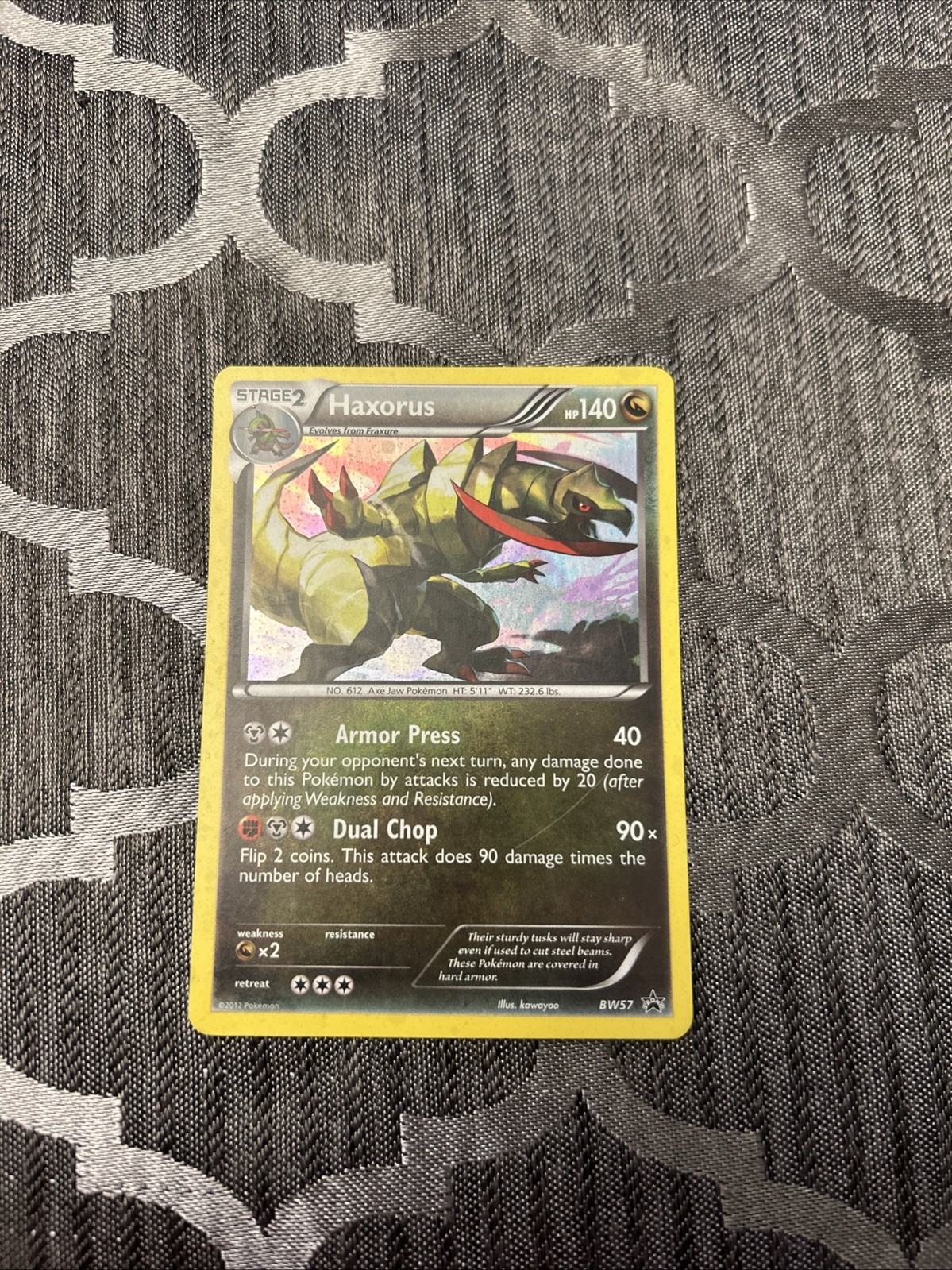 Pokemon Card Haxorus BW57 Black & White Black Star Promo Light Play