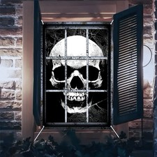 Halloween Window Decorations, Scary 31"W x 47"L Pack of 1 , Multi Color