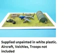 Amera S221 Airfield and Nissen Hut Plastic Kit. 1/72,1/76 20mm Scale.