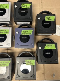 (11) Nintendo GameCube GC Systems Consoles LOT PARTS REPAIR BROKEN AS-IS