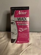 Nair Hair Remover Wax Ready-Strips for Face  Bikini 2 Boxes 80 Wax Strips New