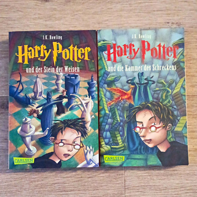 2x Harry Potter Bücher J.K. Rowling: Stein der Weisen & Kammer des Schreckens
